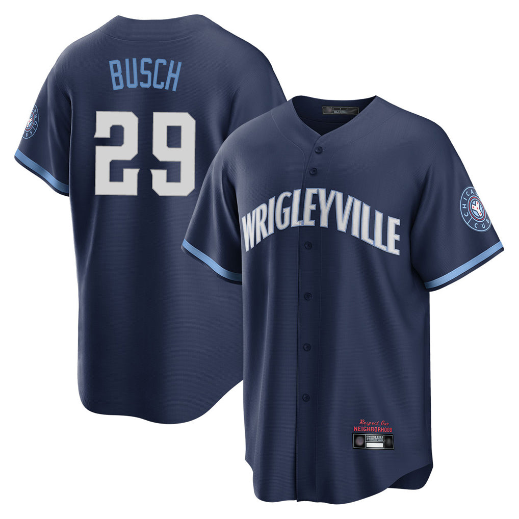 Choea C.Cubs #29 Michael Busch Player Navy City Connect Home Game Stitched Jerseys