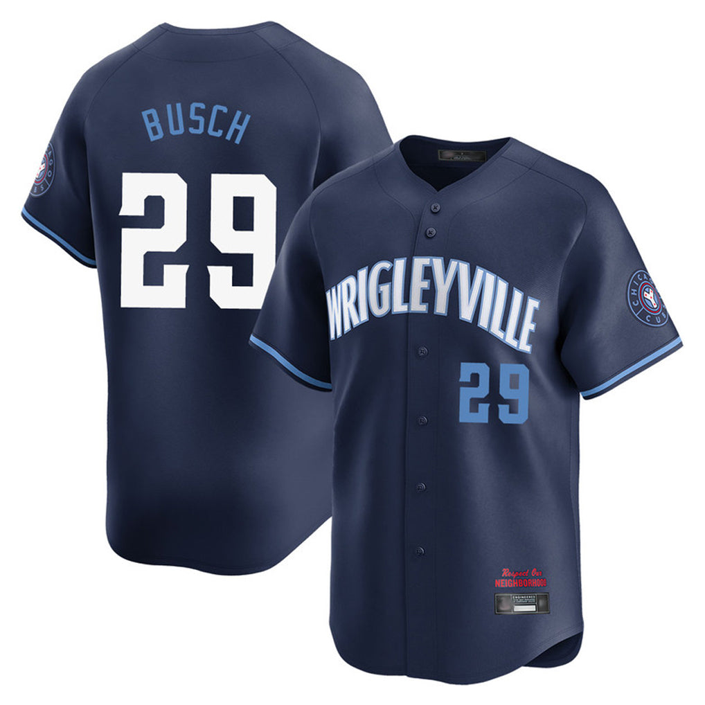 Choea C.Cubs #29 Michael Busch Player Navy City Connect Limited Home Stitched Jerseys
