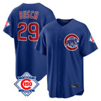 Choea C.Cubs #29 Michael Busch Player Royal 150th Anniversary Home Game Stitched Jerseys