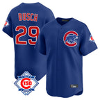 Choea C.Cubs #29 Michael Busch Player Royal 150th Anniversary Limited Home Stitched Jerseys