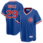 Choea C.Cubs #29 Michael Busch Player Royal T-shirt Cooperstown Collection Limited Stitched Jerseys