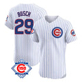 Choea C.Cubs #29 Michael Busch Player White 150th Anniversary Limited Elite Home Game Stitched Jerseys
