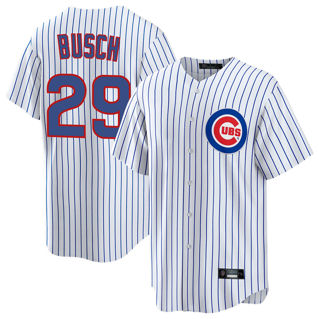 Choea C.Cubs #29 Michael Busch Player White Game Home Stitched Jerseys