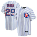 Choea C.Cubs #29 Michael Busch Player White Game Home Stitched Jerseys