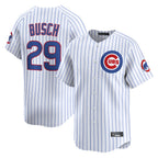 Choea C.Cubs #29 Michael Busch Player White Limited Home Game Stitched Jerseys