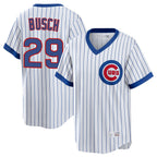 Choea C.Cubs #29 Michael Busch Player White T-shirt Cooperstown Collection Limited Stitched Jerseys