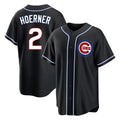 Choea C.Cubs #2 Nico Hoerner Player Black Fashion Out Game Stitched Jerseys