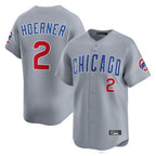 Choea C.Cubs #2 Nico Hoerner Player Gray Road Limited Home Stitched Jerseys