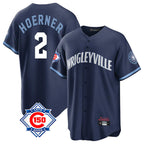 Choea C.Cubs #2 Nico Hoerner Player Navy 150th Anniversary City Connect Home Game Stitched Jerseys