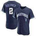 Choea C.Cubs #2 Nico Hoerner Player Navy City Connect Limited Elite Home Stitched Jerseys