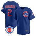 Choea C.Cubs #2 Nico Hoerner Player Royal 150th Anniversary Limited Home Stitched Jerseys