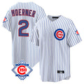 Choea C.Cubs #2 Nico Hoerner Player White 150th Anniversary Home Game Stitched Jerseys