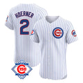 Choea C.Cubs #2 Nico Hoerner Player White 150th Anniversary Limited Elite Home Game Stitched Jerseys