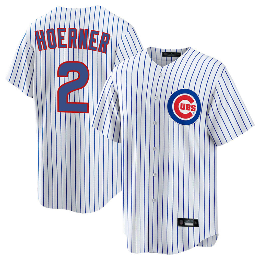 Choea C.Cubs #2 Nico Hoerner Player White Game Home Stitched Jerseys