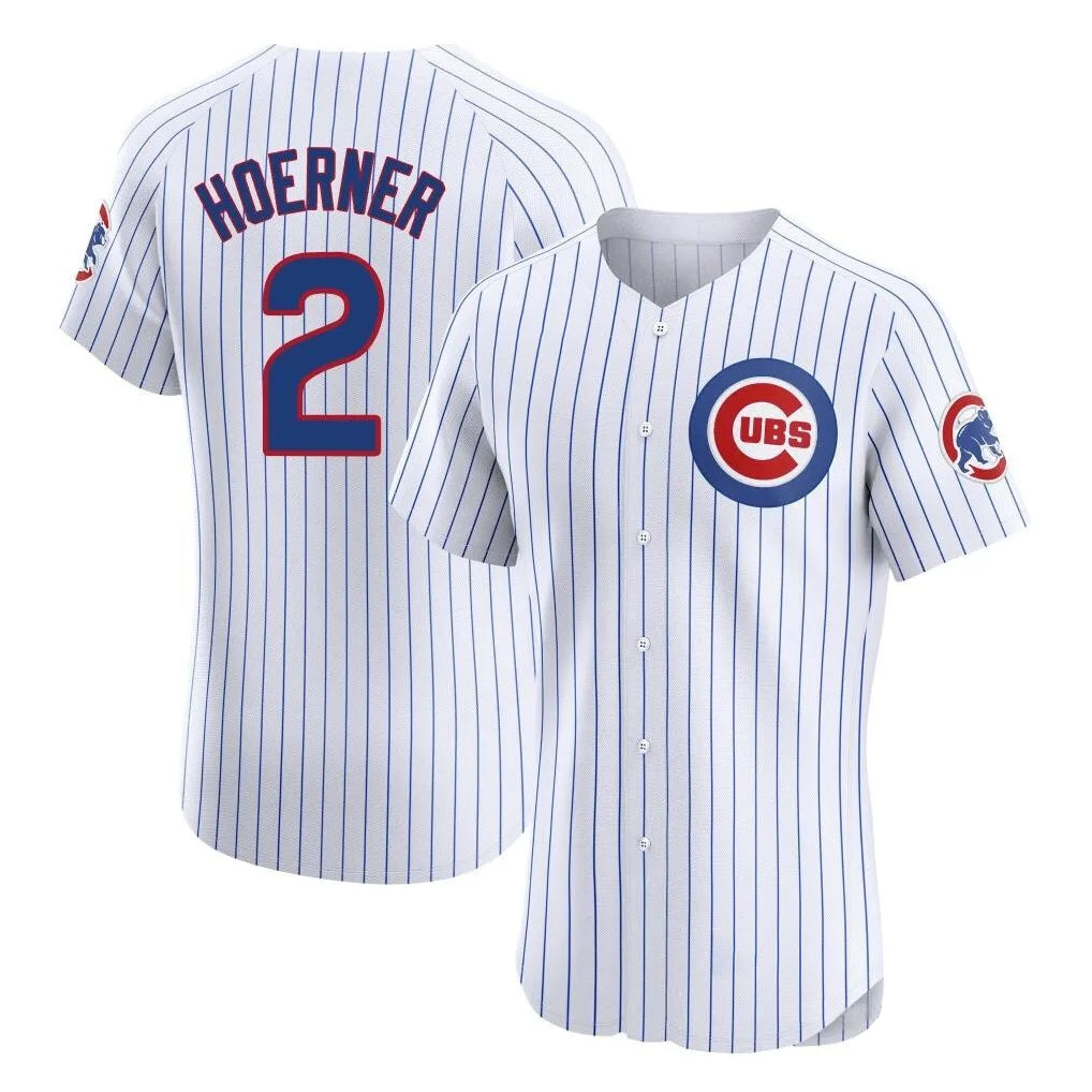 Choea C.Cubs #2 Nico Hoerner Player White Limited Elite Home Game Stitched Jerseys