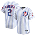 Choea C.Cubs #2 Nico Hoerner Player White Limited Home Game Stitched Jerseys