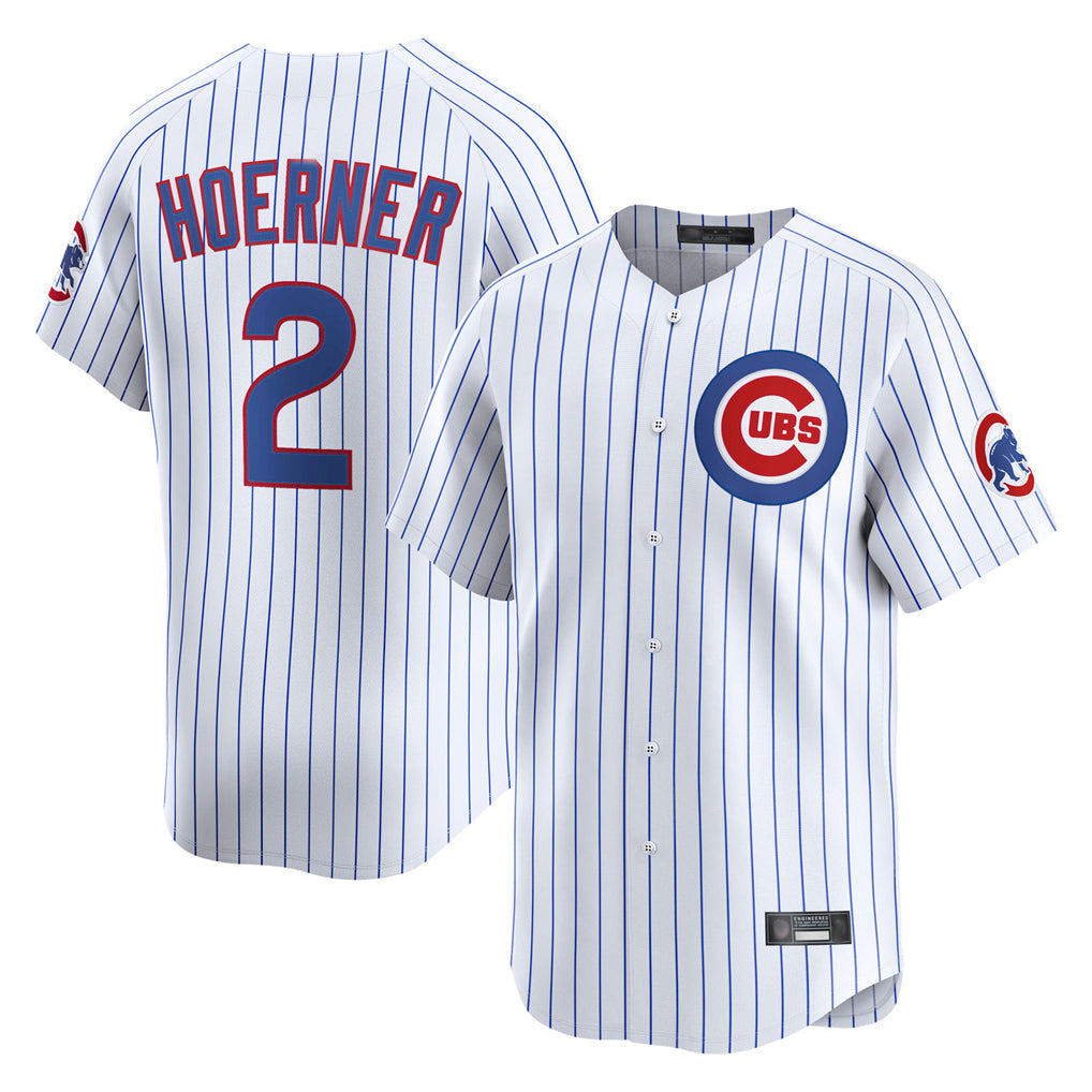 Choea C.Cubs #2 Nico Hoerner Player White Limited Home Game Stitched Jerseys