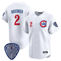 Choea C.Cubs #2 Nico Hoerner Player White Vapor Premier Limited Home Stitched Jerseys