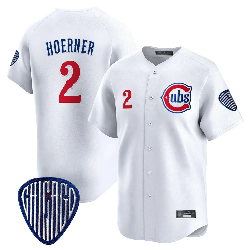 Choea C.Cubs #2 Nico Hoerner Player White Vapor Premier Limited Home Stitched Jerseys