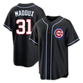 Choea C.Cubs #31 Greg Maddux Player Black Fashion Out Game Stitched Jerseys