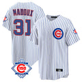 Choea C.Cubs #31 Greg Maddux Player White 150th Anniversary Home Game Stitched Jerseys
