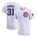 Choea C.Cubs #31 Greg Maddux Player White Limited Elite Home Game Stitched Jerseys