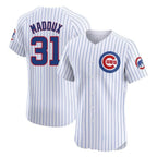 Choea C.Cubs #31 Greg Maddux Player White Limited Elite Home Game Stitched Jerseys