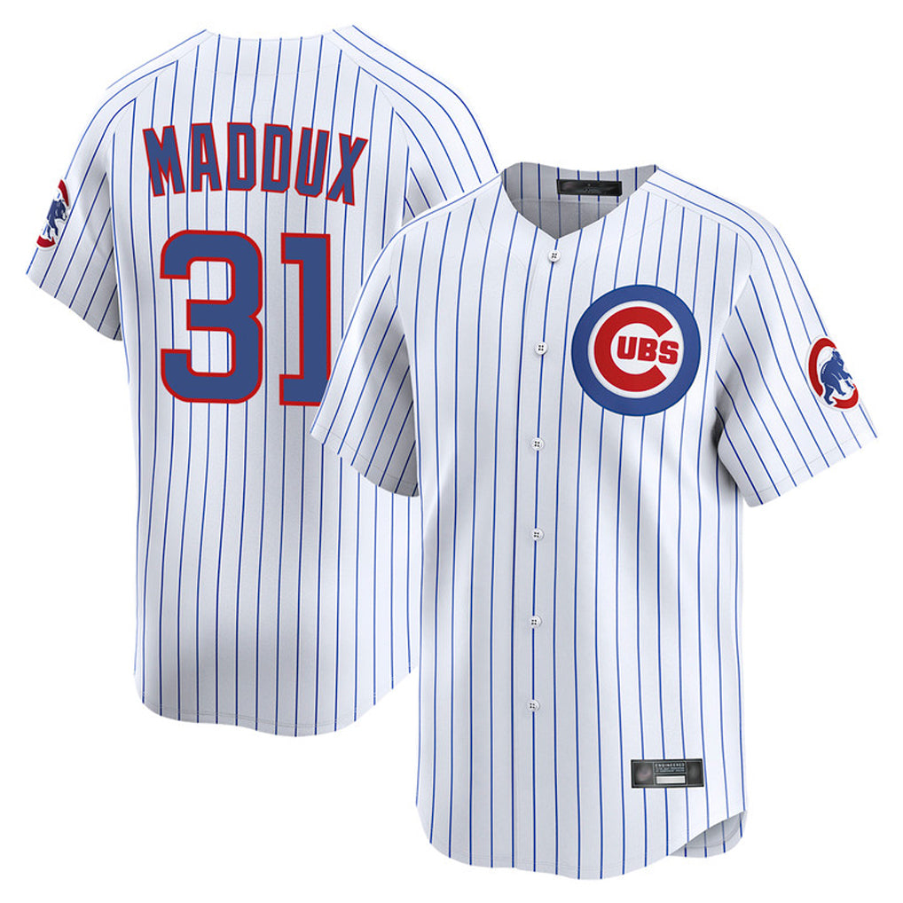 Choea C.Cubs #31 Greg Maddux Player White Limited Home Game Stitched Jerseys