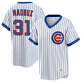 Choea C.Cubs #31 Greg Maddux Player White T-shirt Cooperstown Collection Limited Stitched Jerseys