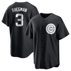 Choea C.Cubs #3 Alex Bregman Black Game Stitched Jerseys