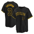 Choea C.Cubs #3 Alex Bregman Black Snake Skin City Game Stitched Jerseys