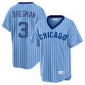 Choea C.Cubs #3 Alex Bregman Blue T-shirt Cooperstown Collection Limited Stitched Jerseys