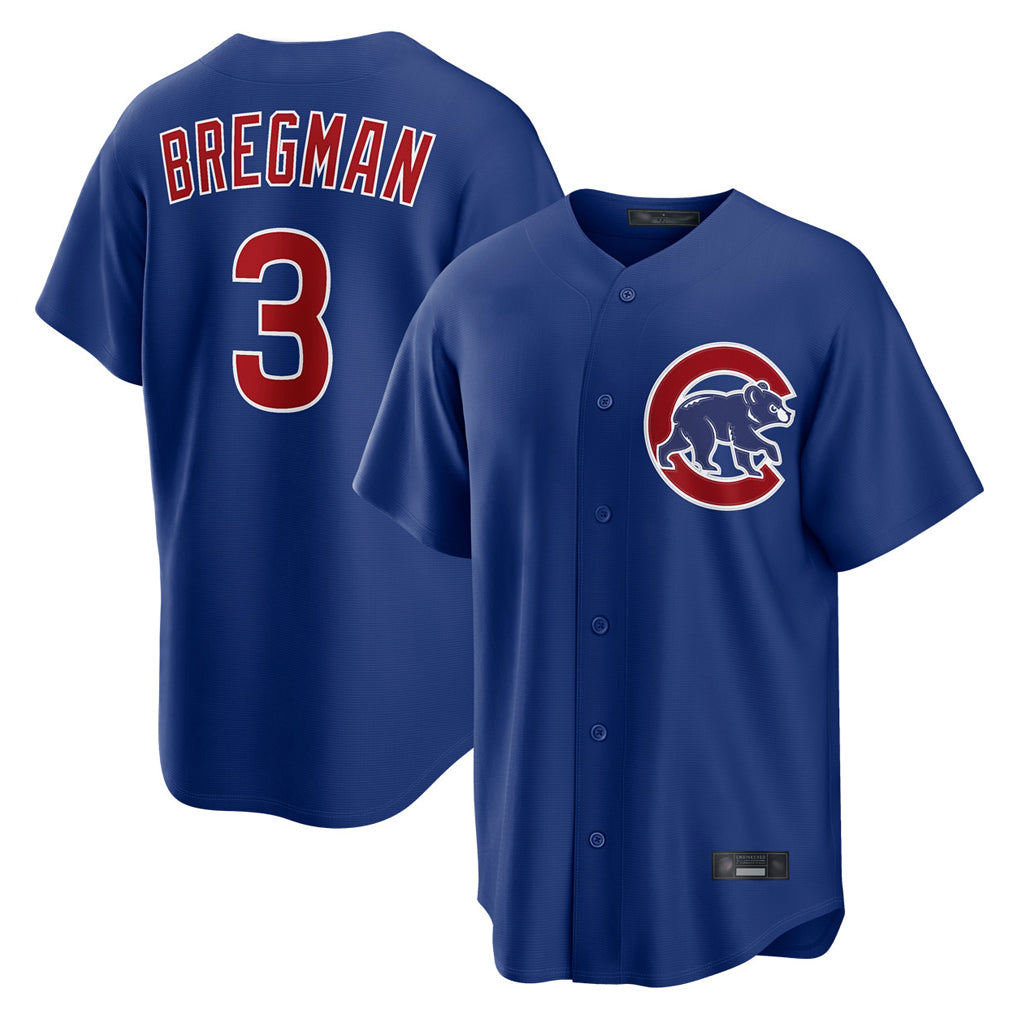 Choea C.Cubs #3 Alex Bregman Royal Home Game Stitched Jerseys