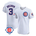 Choea C.Cubs #3 Alex Bregman White 150th Anniversary Limited Elite Home Game Stitched Jerseys