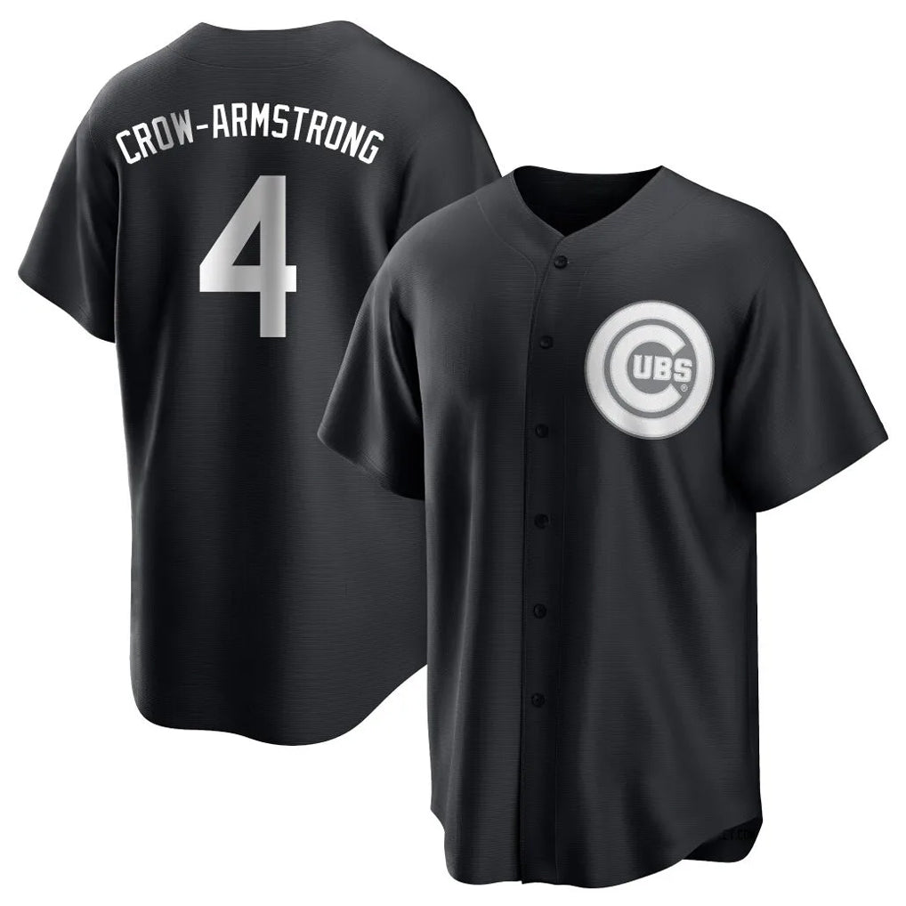 Choea C.Cubs #4 Pete Crow-Armstrong Player Black Game Stitched Jerseys