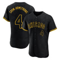 Choea C.Cubs #4 Pete Crow-Armstrong Player Black Snake Skin City Limited Elite Home Game Stitched Jerseys