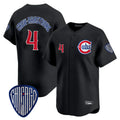 Choea C.Cubs #4 Pete Crow-Armstrong Player Black Vapor Premier Limited Home Stitched Jerseys