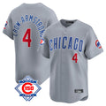 Choea C.Cubs #4 Pete Crow-Armstrong Player Gray Road 150th Anniversary Limited Home Stitched Jerseys