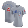 Choea C.Cubs #4 Pete Crow-Armstrong Player Gray Road Limited Elite Home Stitched Jerseys