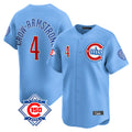 Choea C.Cubs #4 Pete Crow-Armstrong Player Light Blue 150th Anniversary Limited Home Stitched Jerseys