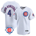 Choea C.Cubs #4 Pete Crow-Armstrong Player White 150th Anniversary Limited Home Game Stitched Jerseys