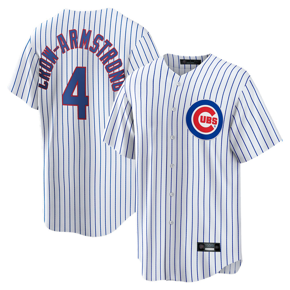Choea C.Cubs #4 Pete Crow-Armstrong Player White Game Home Stitched Jerseys