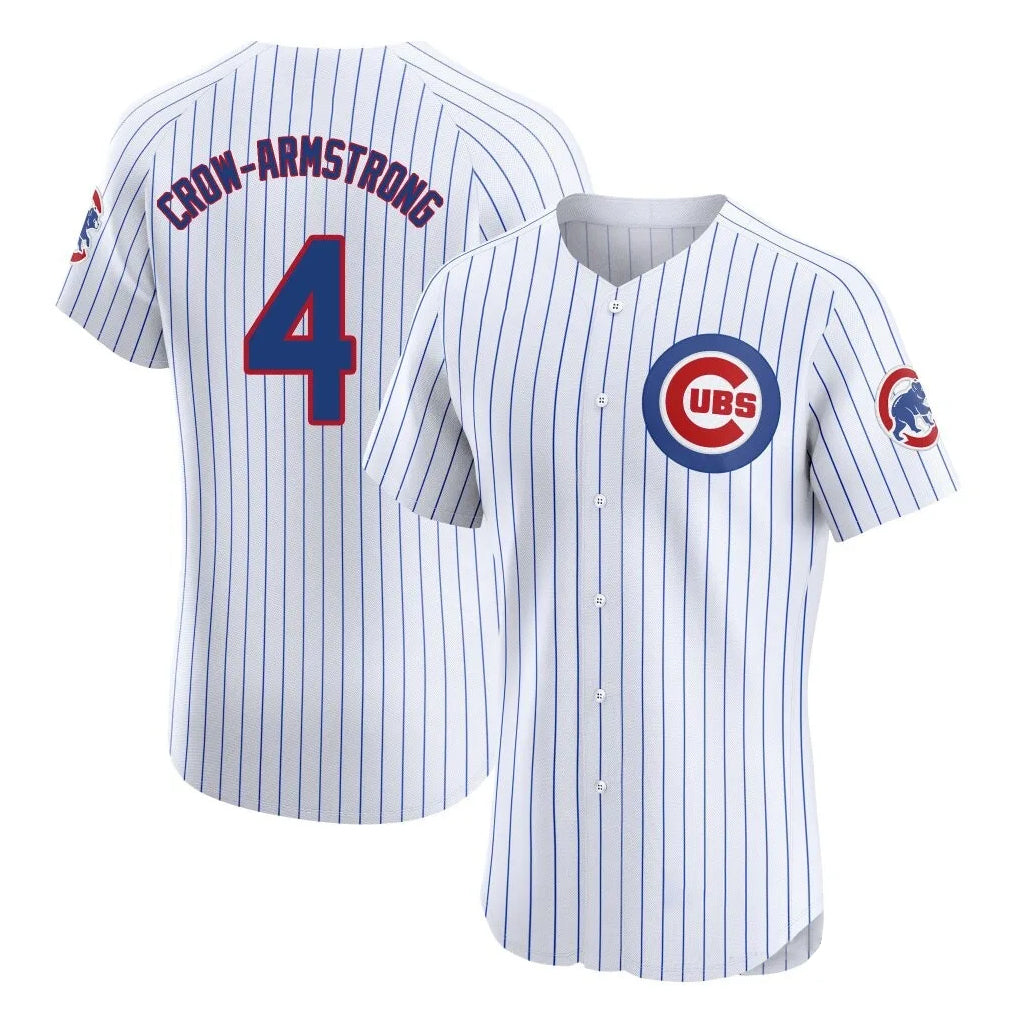 Choea C.Cubs #4 Pete Crow-Armstrong Player White Limited Elite Home Game Stitched Jerseys