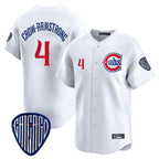 Choea C.Cubs #4 Pete Crow-Armstrong Player White Vapor Premier Limited Home Stitched Jerseys