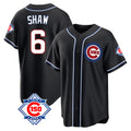 Choea C.Cubs #6 Matt Shaw Player Black Fashion Out 150th Anniversary Game Stitched Jerseys