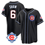 Choea C.Cubs #6 Matt Shaw Player Black Fashion Out 150th Anniversary Game Stitched Jerseys