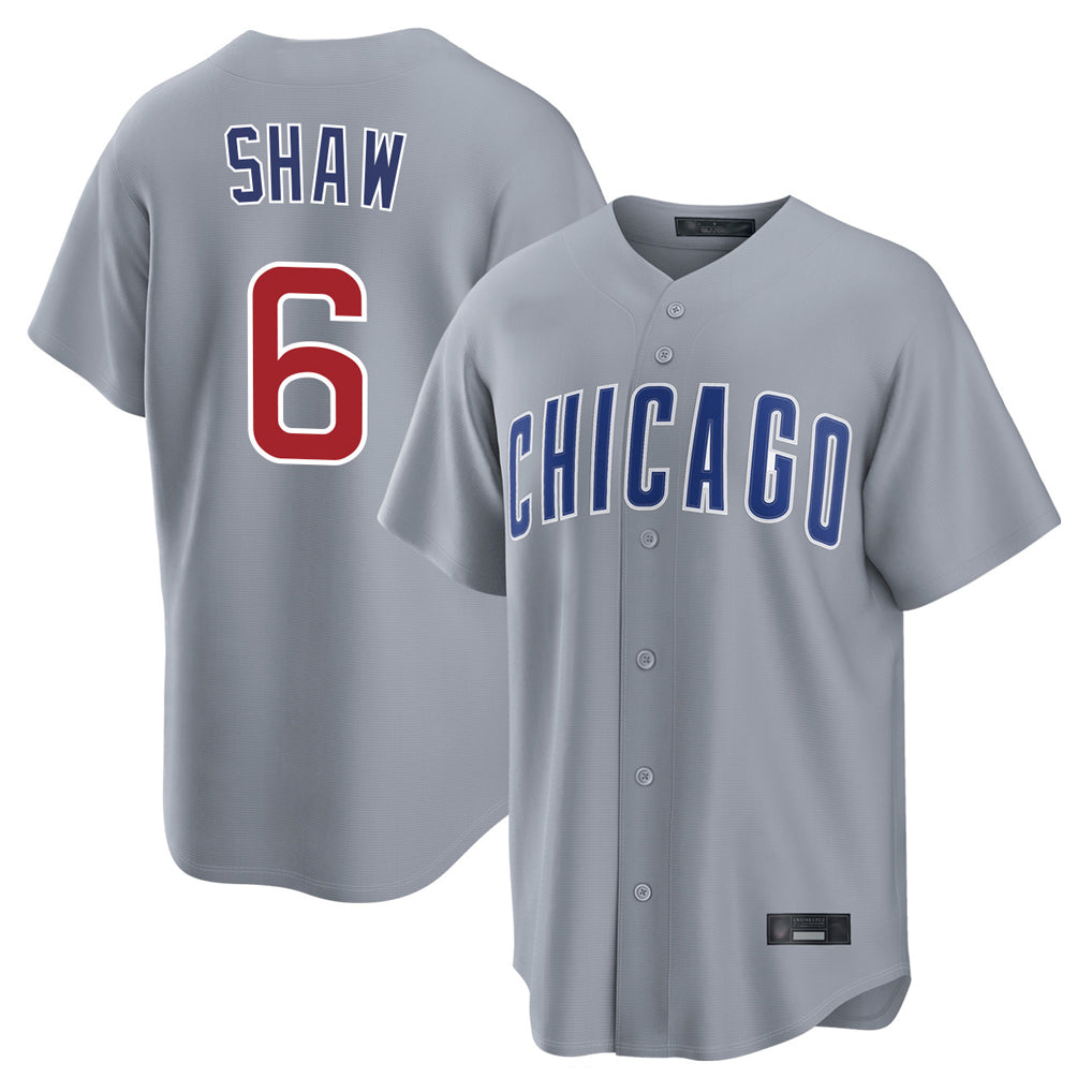 Choea C.Cubs #6 Matt Shaw Player Gray Home Game Stitched Jerseys