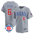 Choea C.Cubs #6 Matt Shaw Player Gray Road 150th Anniversary Limited Home Stitched Jerseys