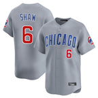 Choea C.Cubs #6 Matt Shaw Player Gray Road Limited Home Stitched Jerseys