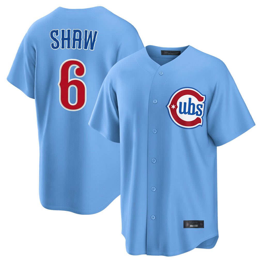 Choea C.Cubs #6 Matt Shaw Player Light Blue Home Game Stitched Jerseys